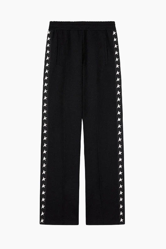 Weekend Bargains to Enjoy Golden Goose Dorotea Star Stripe Wide Leg Pant - Black/ White