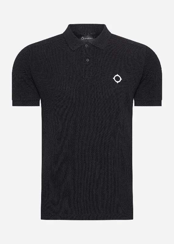 SS pique polo - jet black