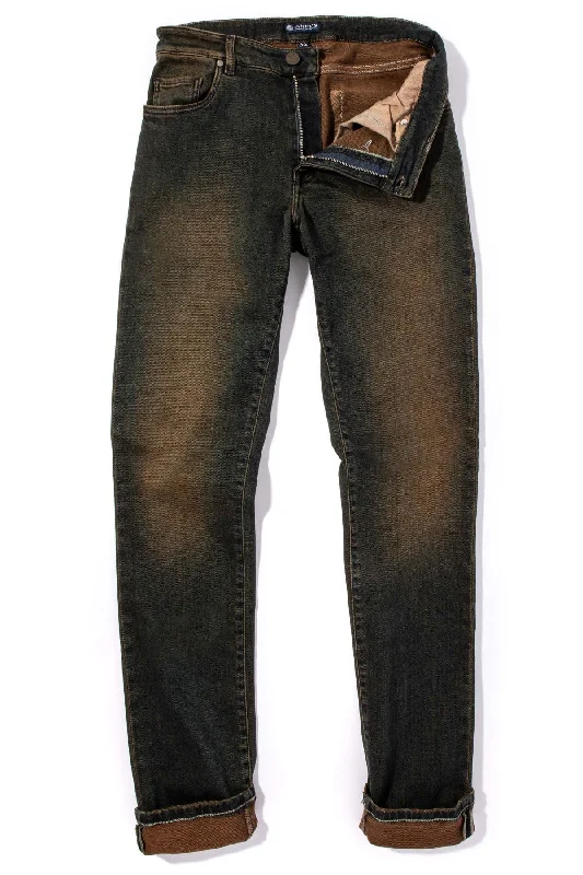 Waylon Over-Dyed Stretch Denim In Ruggine