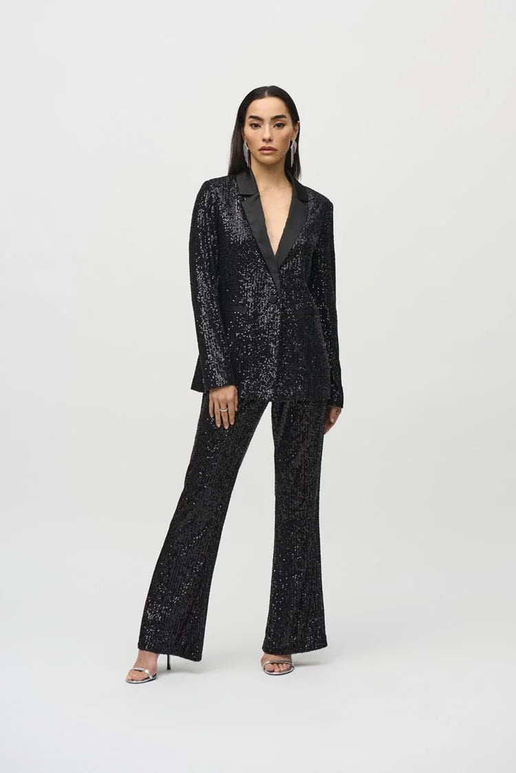 Weekend Sale: Don't Miss Out Joseph Rifkoff Sequins Flared Pull-On Pants