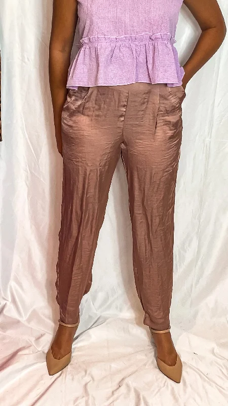 Weekend Specials to Savor Washed Satin Pintuck Pants