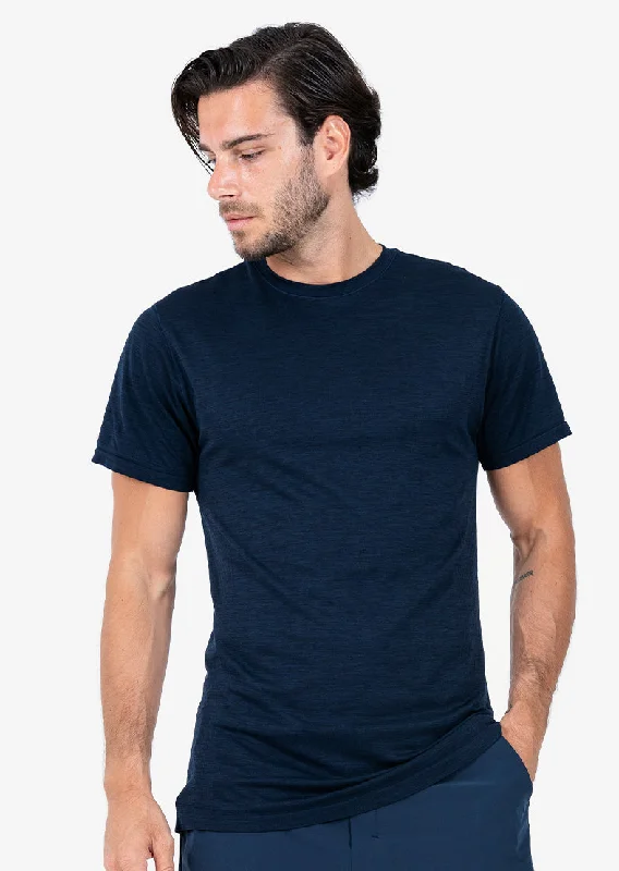 Mens Seamless Tee Navy Melange