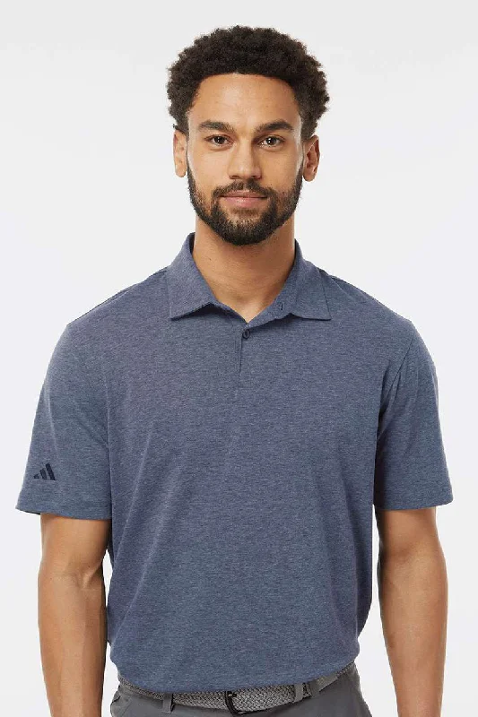 Adidas Mens Short Sleeve Polo Shirt - Collegiate Navy Blue Melange