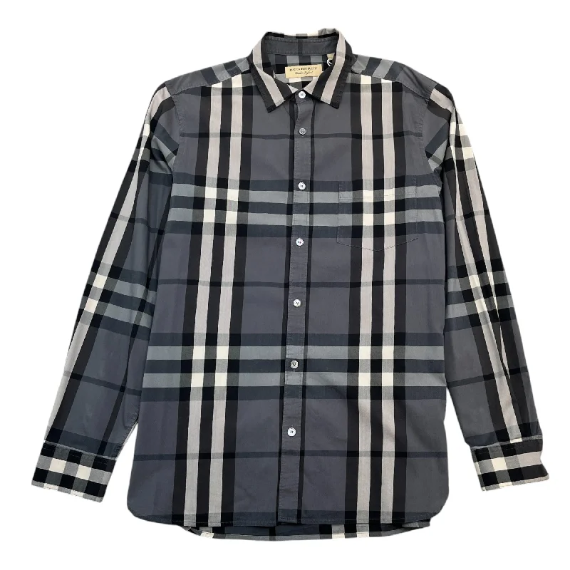 Men's Checkered Shirt Grey Size M