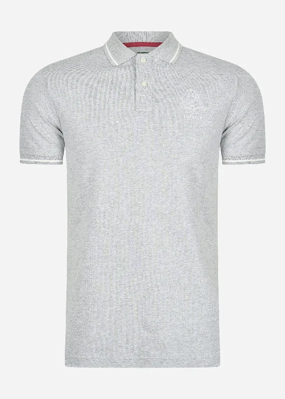 Heritage logo polo - grey marl