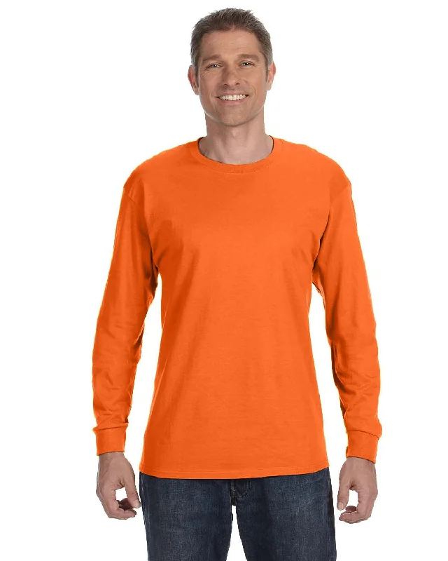 Gildan Heavy Cotton Long Sleeve T-Shirt | S Orange