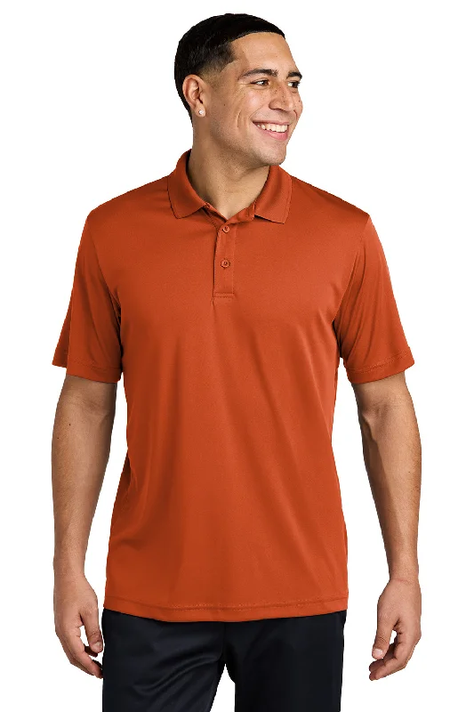 Sport-Tek Mens Competitor Moisture Wicking Short Sleeve Polo Shirt - Deep Orange