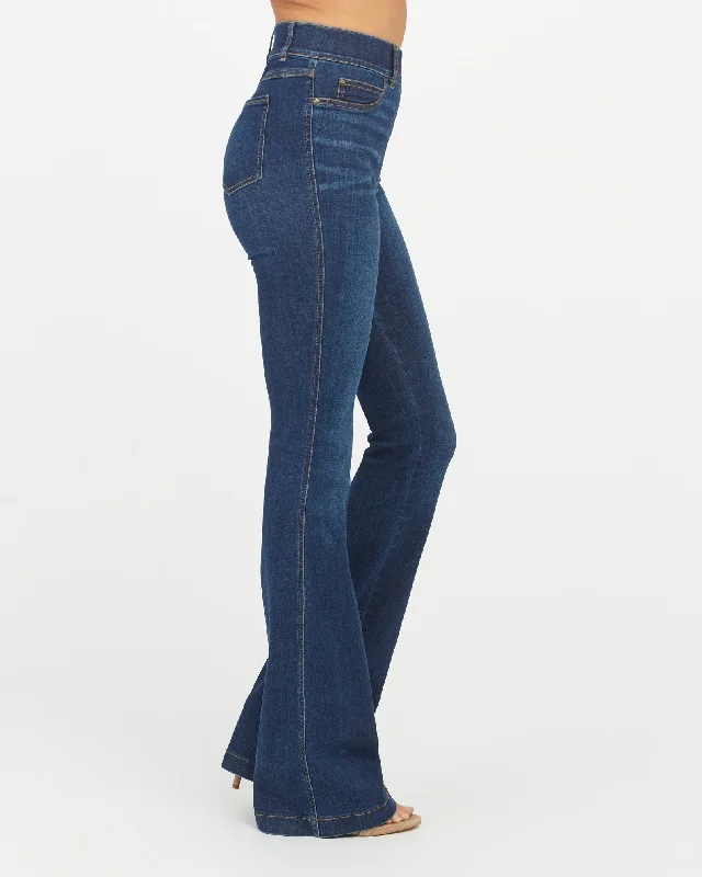 Weekend Deals to Make You Smile Spanx Flare Jeans Midnight Shade