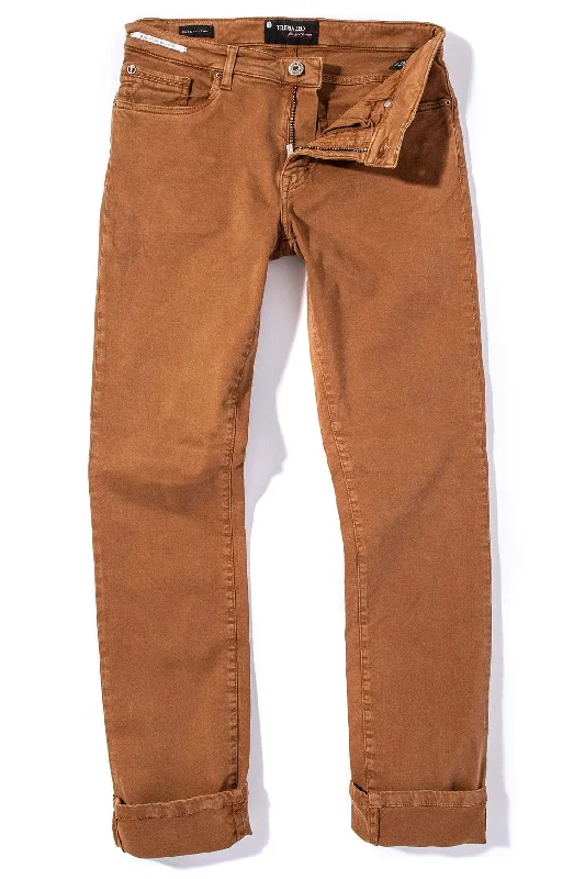 Ryland Rugged Soft Touch Cotton Jeans in Ruggine