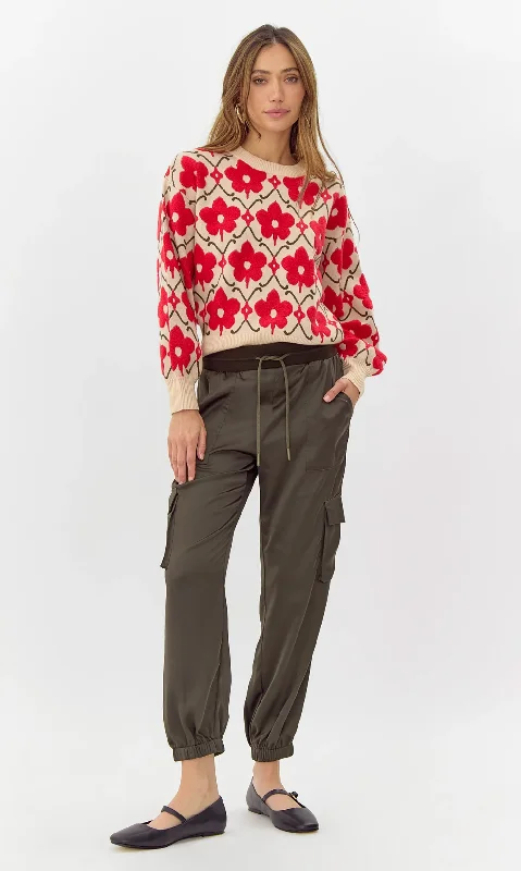 Year-End Deals Willa Drawstring Cargo Joggers ~ Dark Olive