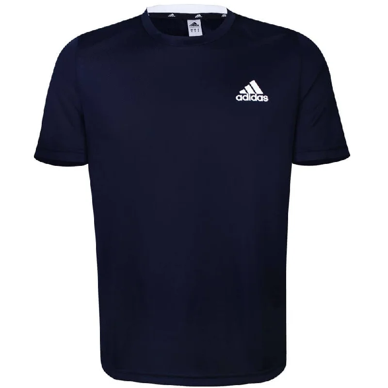 ADIDAS AEROREADY DESIGNED FOR MOVEMENT T-SHIRT - MEN -NAVY