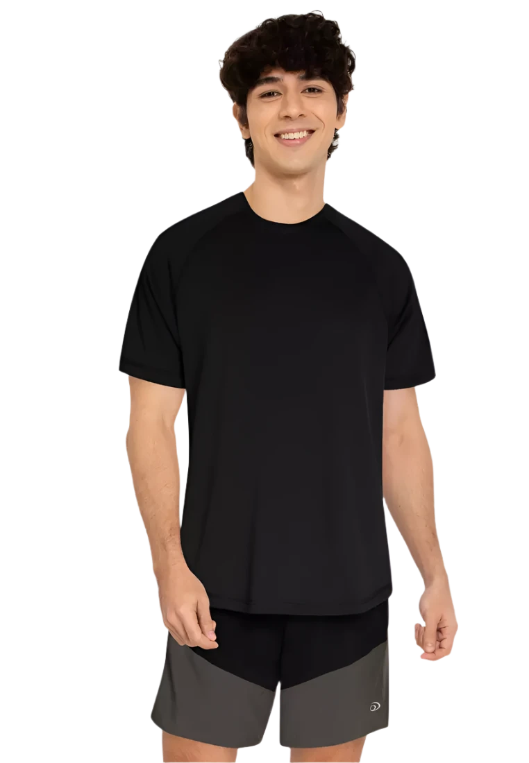 Equipe Men's Classic Black Round Neck Tee