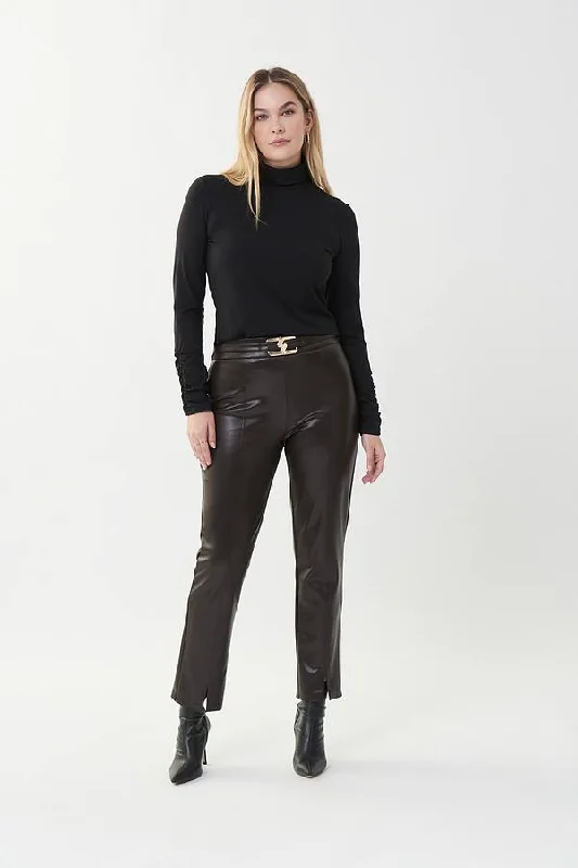 Savings Soar This Weekend Joseph Ribkoff Faux Leather Pants with Buckle