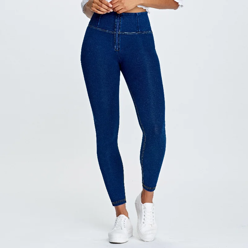 Weekend Deals That Amaze WR.UP® Denim - High Waist - 7/8 Length - Dark Blue + Yellow Stitching