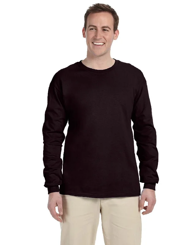 Gildan Ultra Cotton Heavyweight Long Sleeve T-Shirt | Dark Chocolate