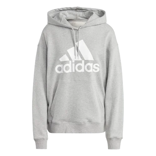 ADIDAS ESSENTIALS BIG LOGO FLEECE HOODIE -  MENS - GREY