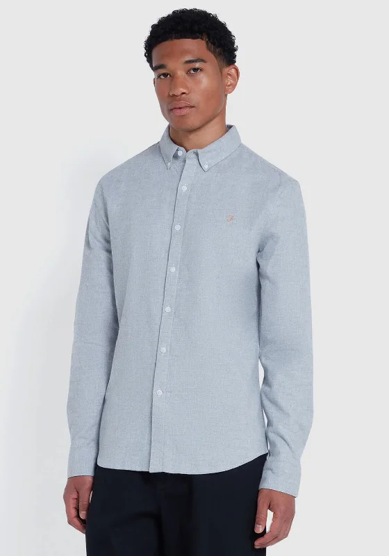 Farah Alban Slim Fit Shirt, Grey Marl