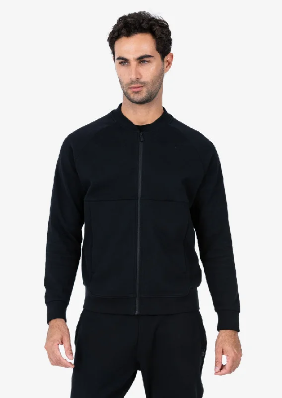 Mens Premium Textured Bomber Black