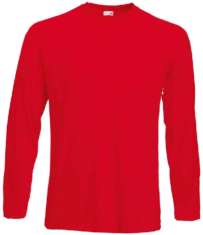 Fruit of the Loom Long Sleeve Value T-Shirt | Red