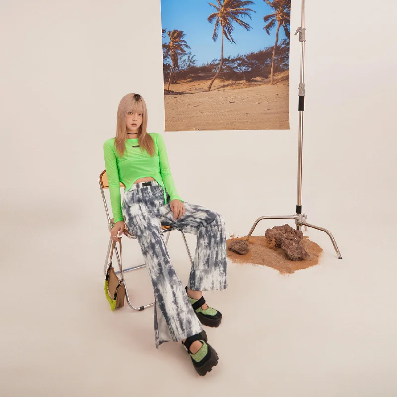 Stock Up Tie-Dye Banding Pants