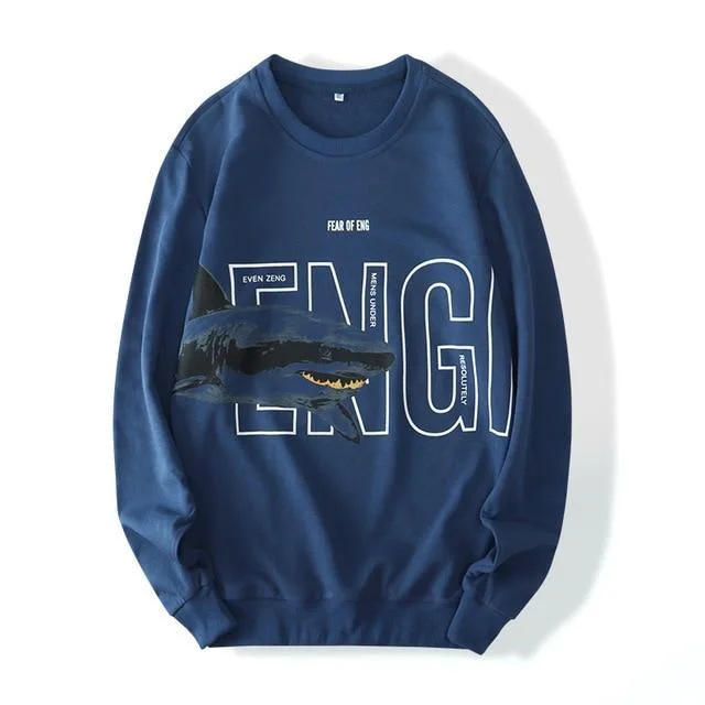 ENG Plus Size Graffiti Sweatshirt For Men