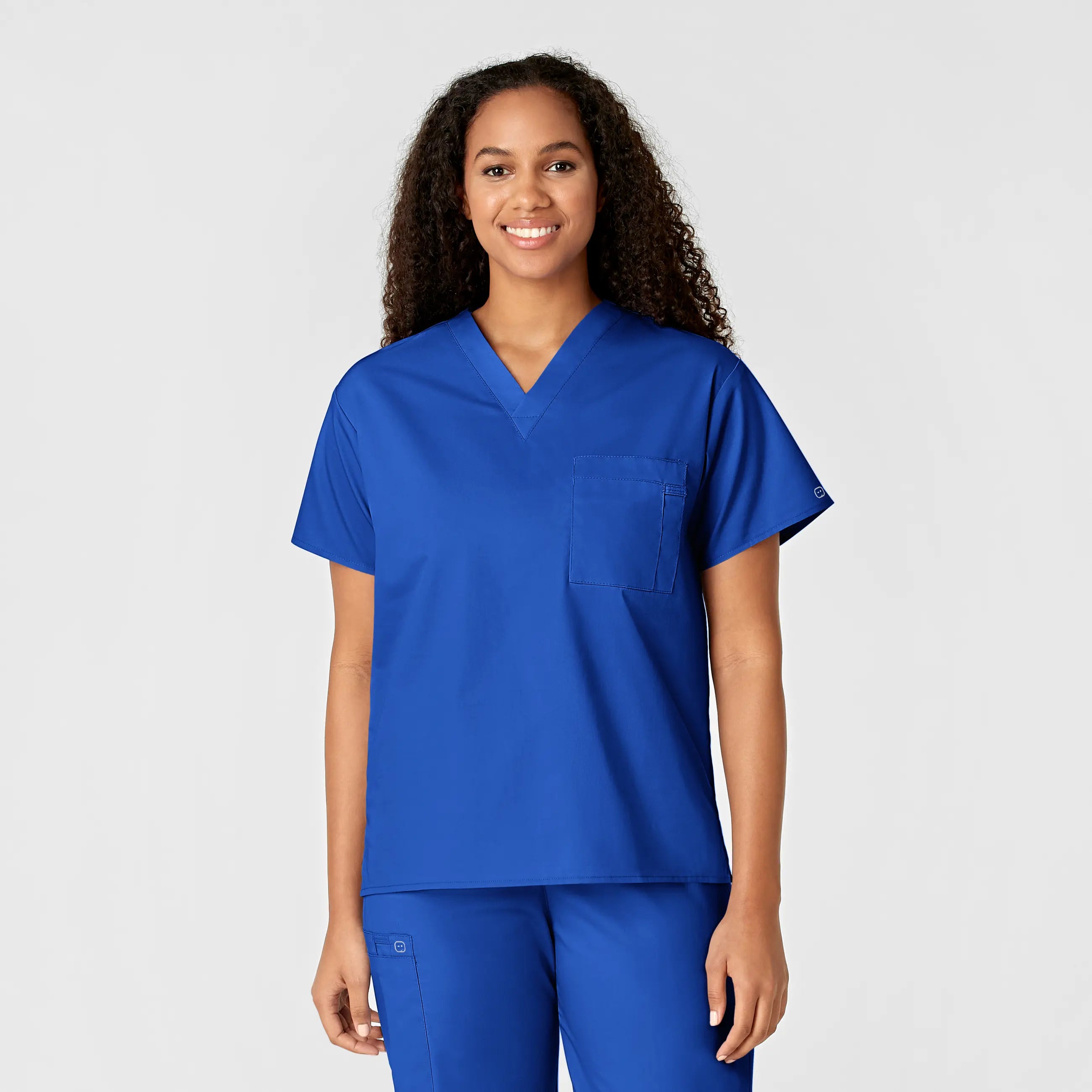 Wink Unisex V-Neck Scrub Top - Royal Blue