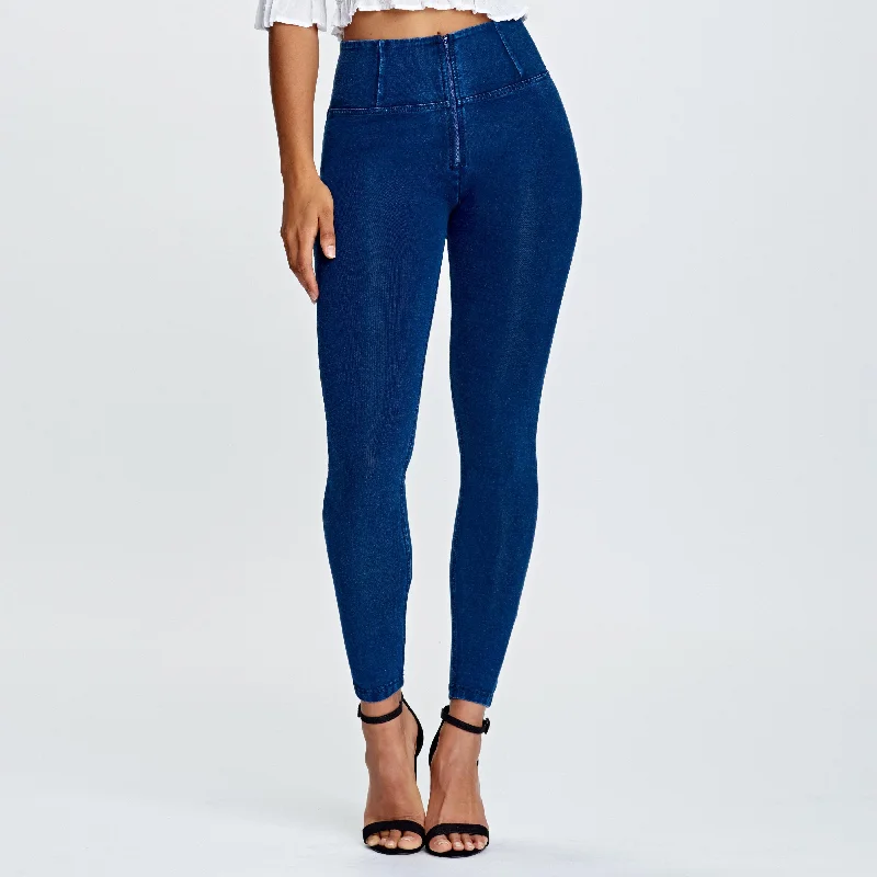 Weekend Bargains to Celebrate WR.UP® Denim - High Waist - 7/8 Length - Dark Blue + Blue Stitching
