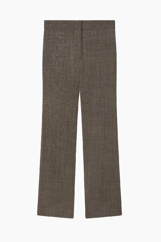 Weekend Bargains to Snag Stella McCartney Checked Straight-Leg Wool Trousers - Stone