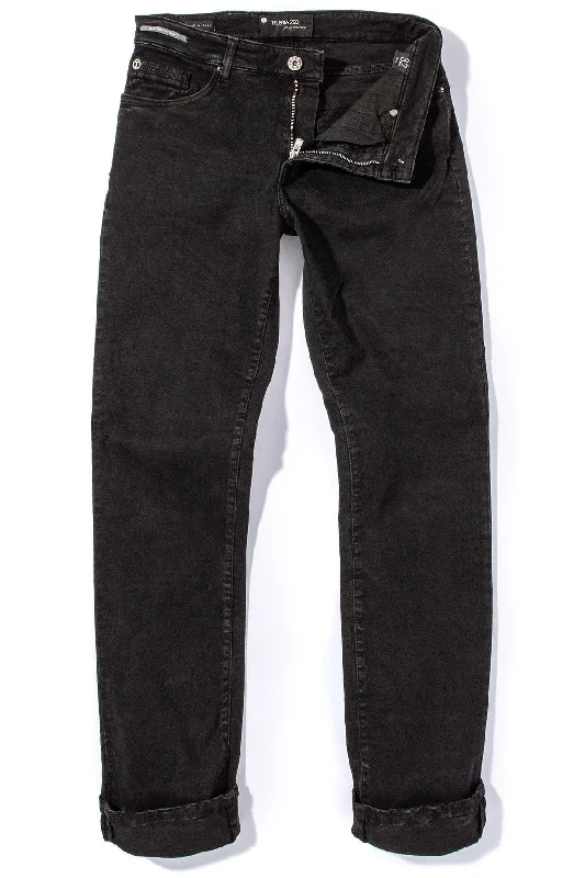 Ryland Rugged Soft Touch Cotton Jeans in Nero