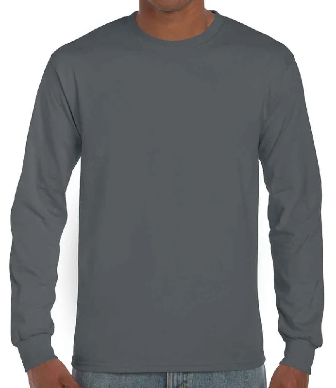 Gildan Ultra Cotton™ Long Sleeve T-Shirt | Charcoal