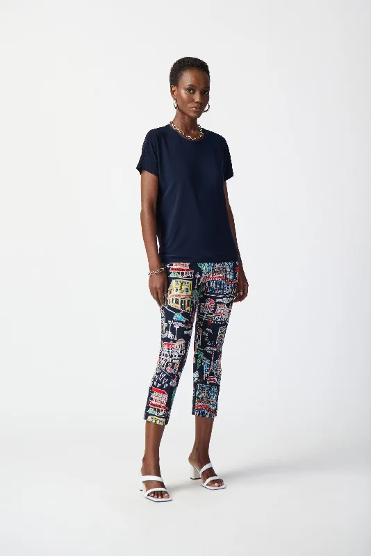 Special Price Joseph Ribkoff Scenery Print Millennium Pull-On Pants