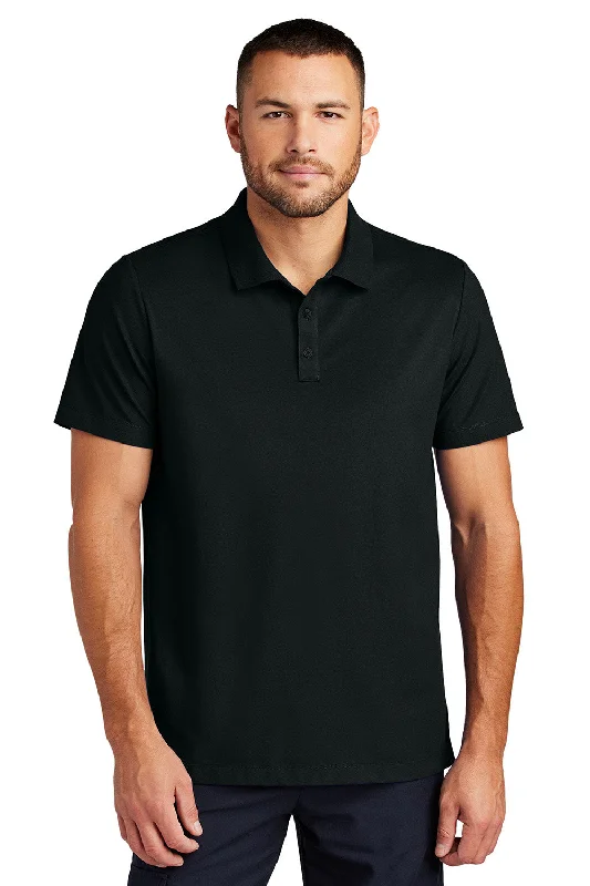 Mercer+Mettle Mens Moisture Wicking Short Sleeve Polo Shirt - Deep Black - New