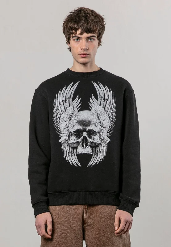 WINGS SKULL SWEAT BLACK