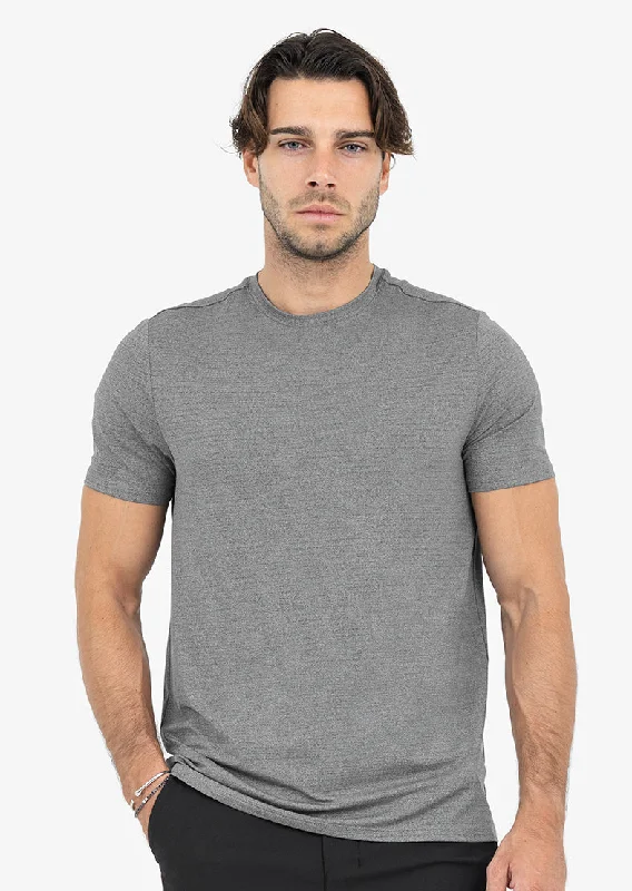 Mens Hybrid Active Tee Style Grey marl