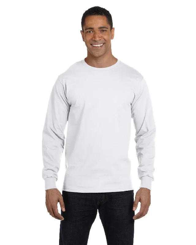 Hanes Long Sleeve Beefy-T T-Shirt | White