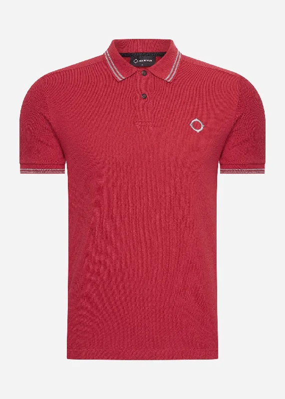 Double tipped polo - carmine red