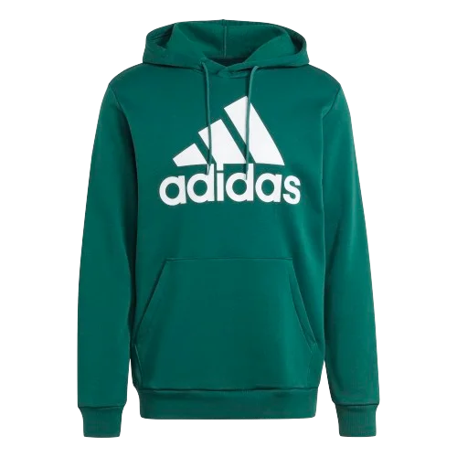 ADIDAS ESSENTIALS BIG LOGO FLEECE HOODIE - MENS - GREEN