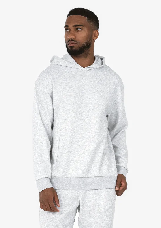 Mens Premium Sweat Hoodie Med Grey Melange