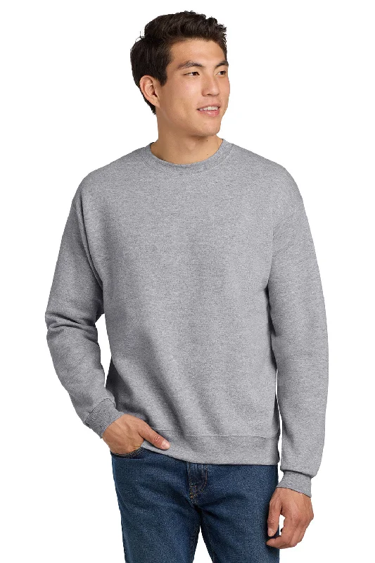 Hanes Mens EcoSmart Print Pro XP Pill Resistant Fleece Crewneck Sweatshirt - Light Steel Grey