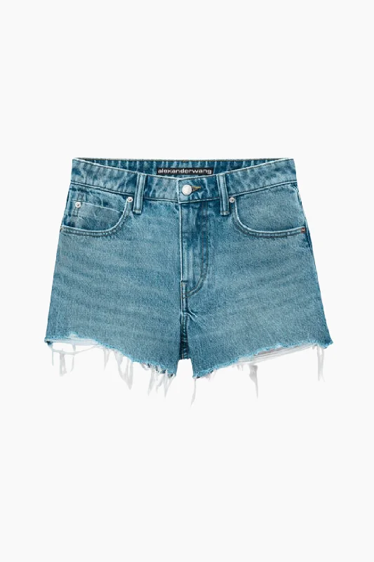 Weekend Extravaganza: Shop Now Alexander Wang Bite High Rise Denim Short - Light Vintage Indigo