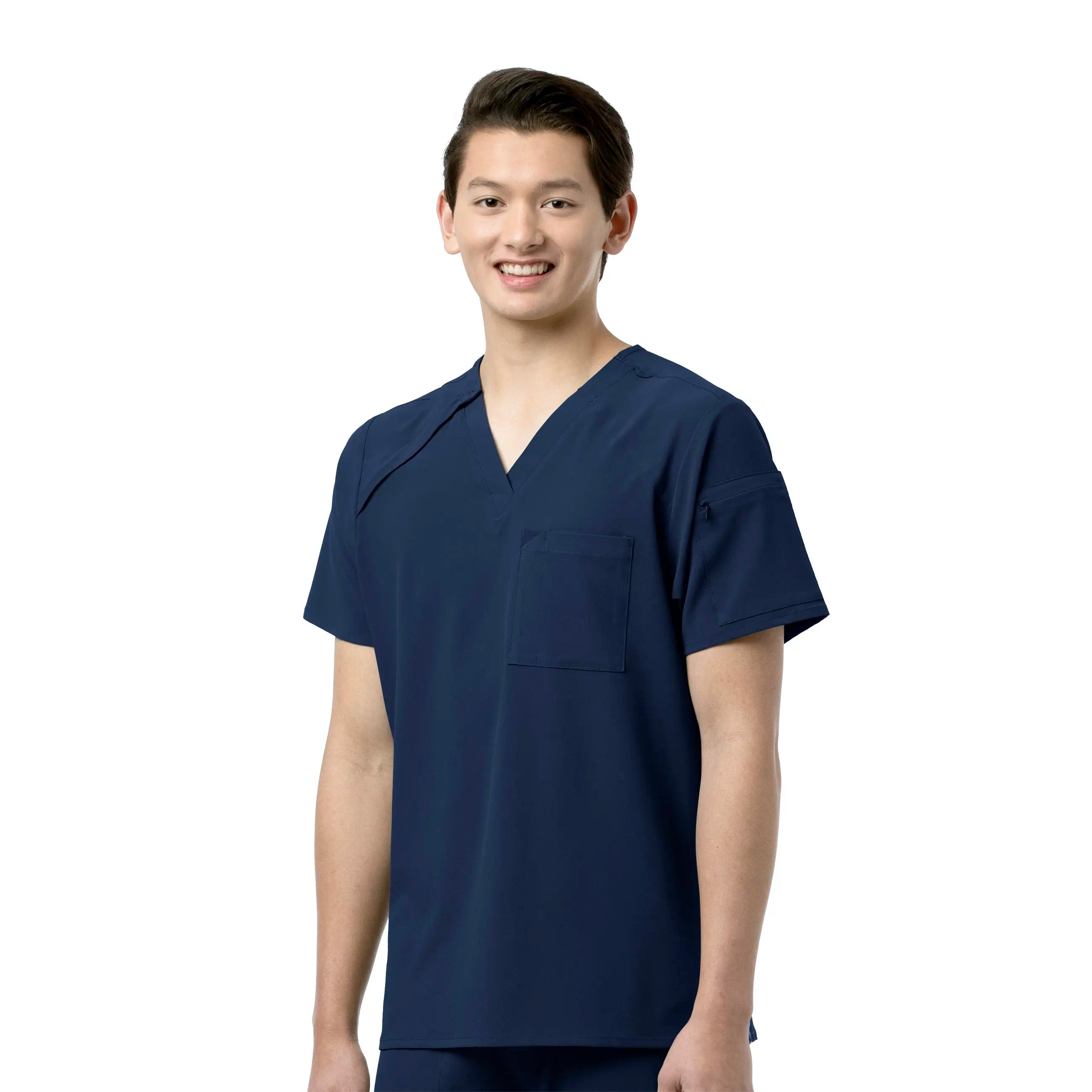 Wink Men's EZ Zip Scrub Top - Navy