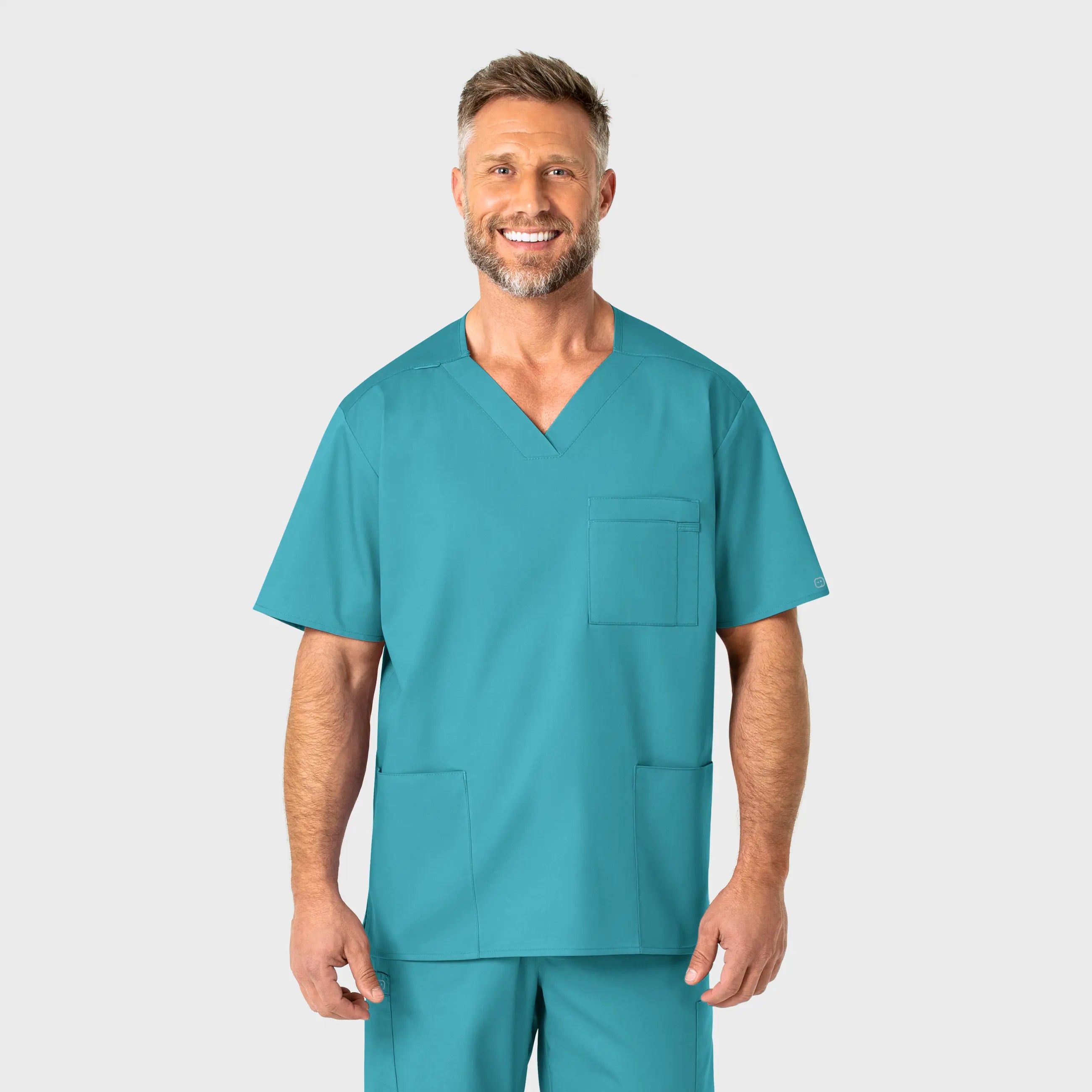 Wink Men's WonderWORK V-Neck Scrub Top - Teal