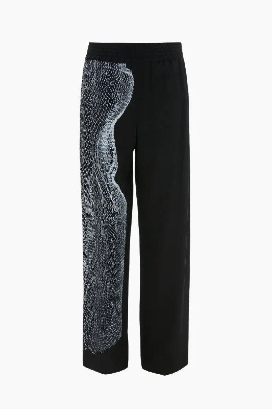 Year-End Deals Victoria Beckham Pyjama Trouser - Black/ White