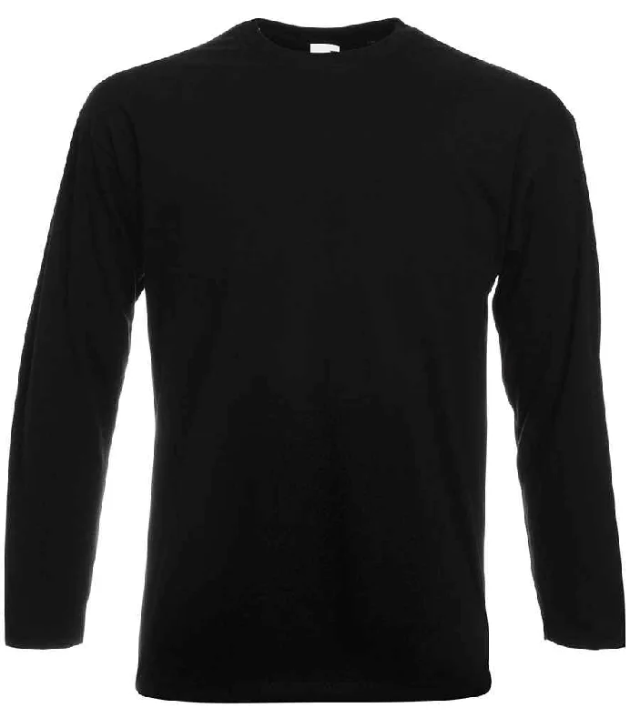 Fruit of the Loom Long Sleeve Value T-Shirt | Black