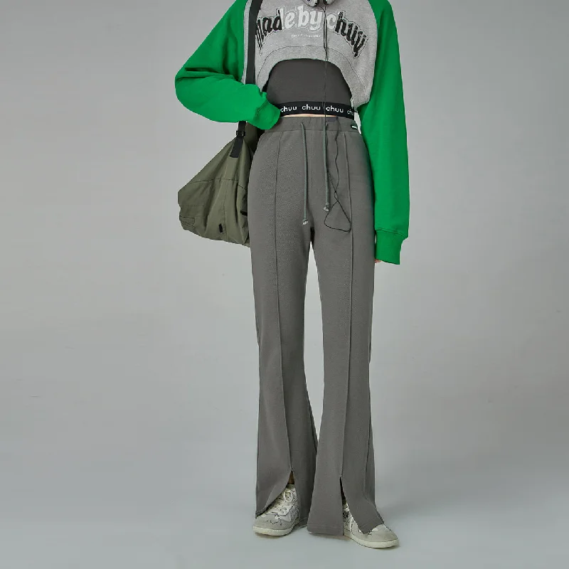 Now or Never Bootcut Front Slit Jogger Pants