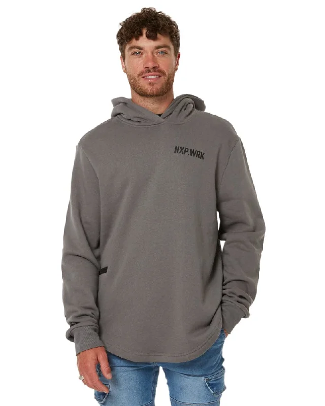 Blueprint Dual Curved Hoodie - Charcoal