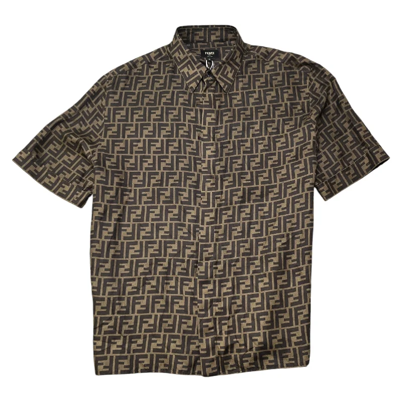 Men's Ff Monogram Shirt Brown Size L