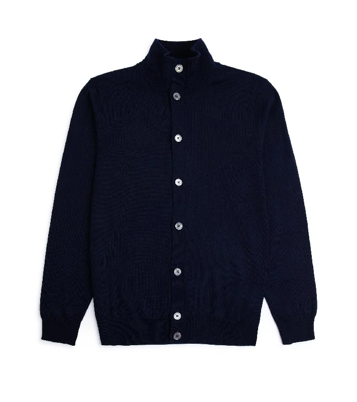 Trunk Stratton Merino Cardigan: Navy