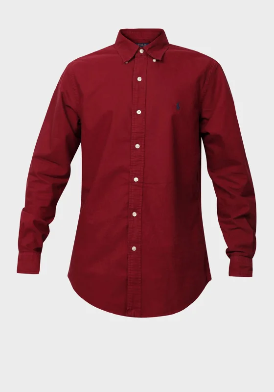 Ralph Lauren Garment-Dyed Oxford Shirt, Wine