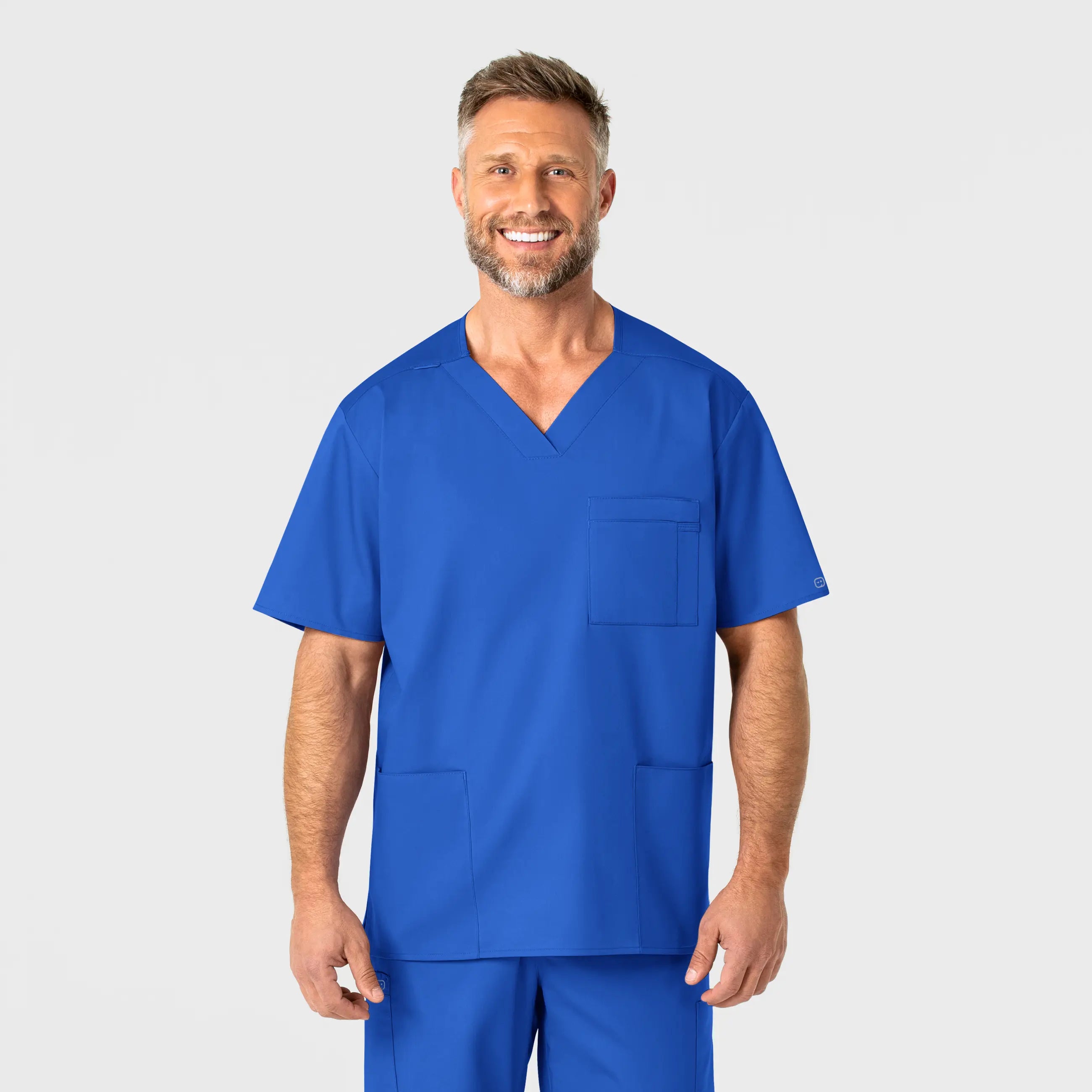 Wink Men's WonderWORK V-Neck Scrub Top - Royal Blue